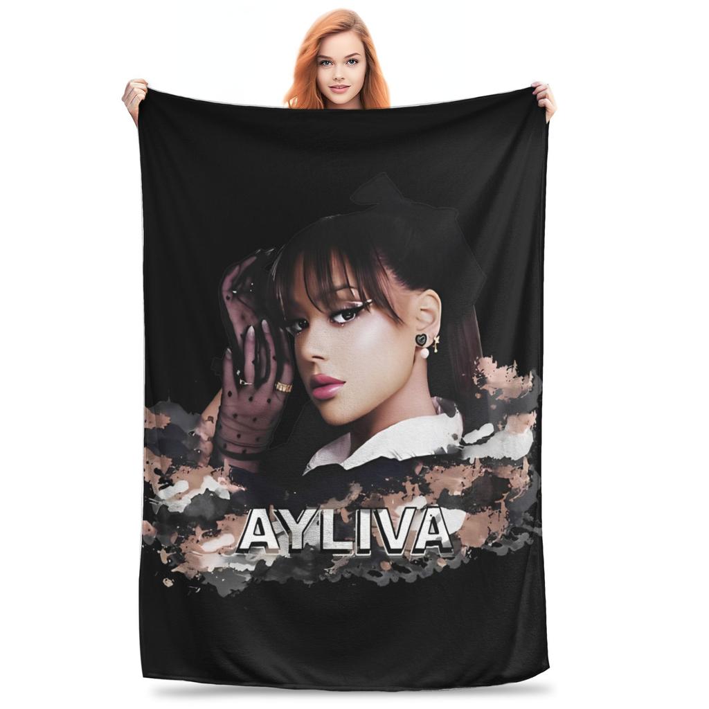 Ayliva Pop Singer Music Blanket Flannel Novelty Breathable Throw Blankets for Home Restaurant Summer,