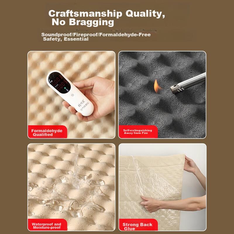 Soundproofing Cotton, Self-Adhesive Sound-Absorbing Cotton for Walls, Indoor Soundproofing Panels, Doors And Windows, KTV Soundproofing Cotton Sponge