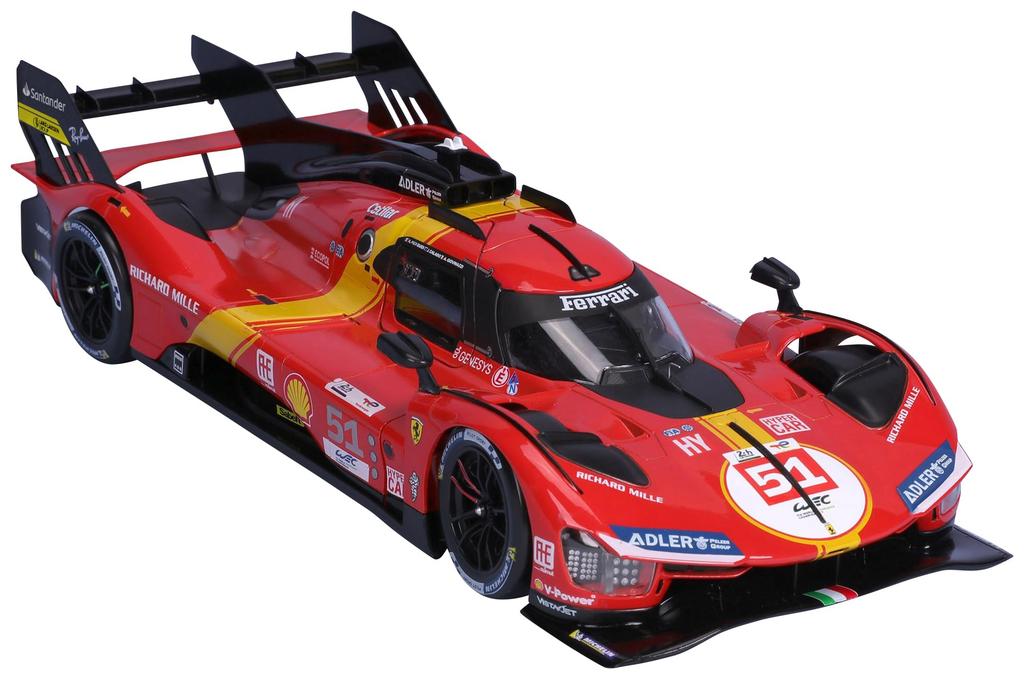 Масштабная модель Burago Ferrari 499P Победитель Ле-Мана 2023 № 51 Готовая модель 1/18 №
