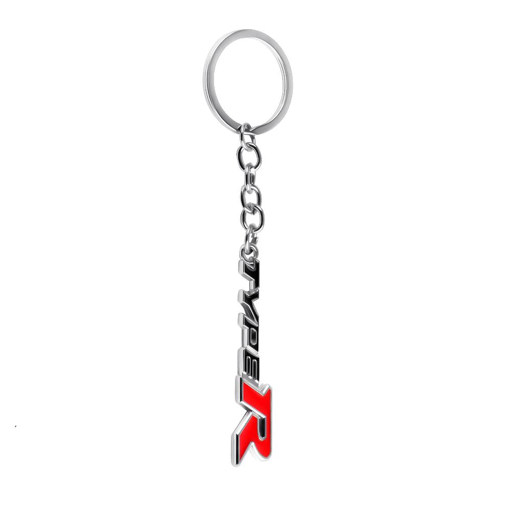 1pc Metal/LeaherNew Men Women Metal Waist Hanging KeyChain For Honda type R City Odyssey CIVIC RR Mugen Auto Key Accessories OC3