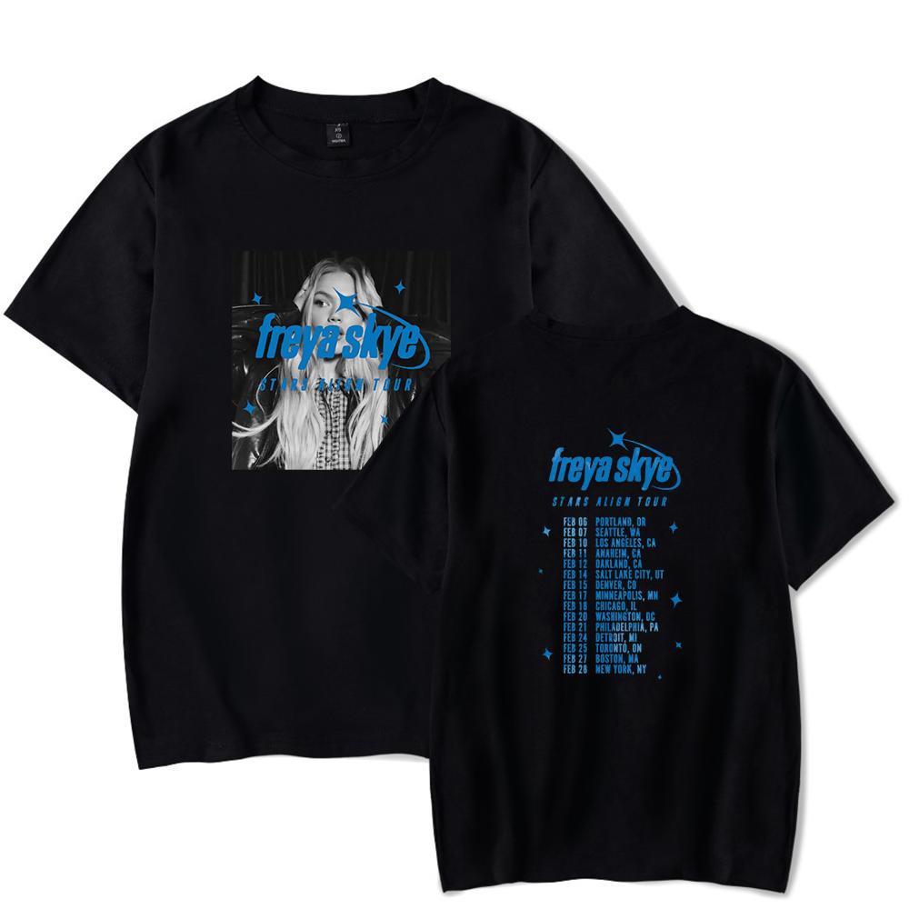 Freya skye Stars Align TOUR 2026 Merch Tshirt 2026 tour Merch Cool Print Tops for Unisex and Women Streetwear