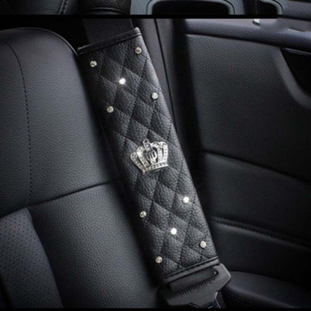 Крышка ручного тормоза Crown Diamond Crystal, крышка ручки переключения передач, чехол для ремня безопасности автомобиля, декор салона автомобиля