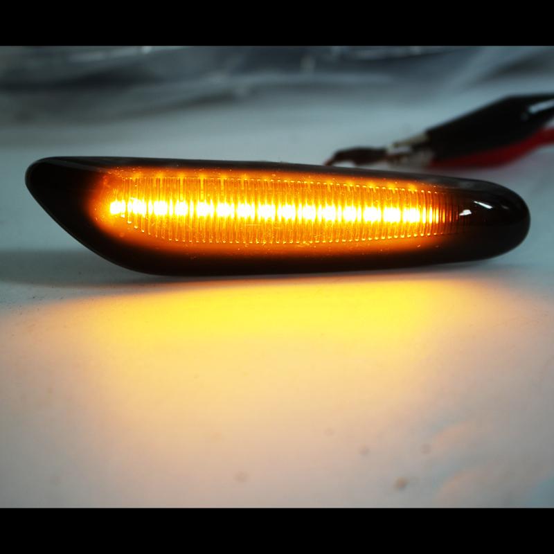 2 шт. для BMW светодиодный динамический боковой габаритный указатель поворота, последовательный мигающий свет для E90 E91 E92 E93 E60 E87 E82 E46 без ошибок