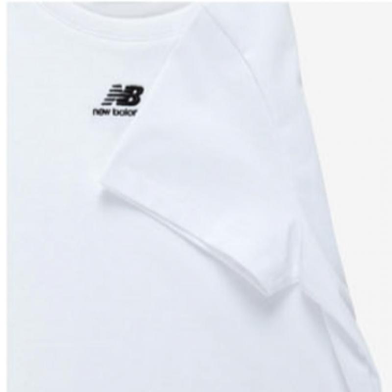 New Balance Half Club Nbned2w582 Wh Center Logo Slim Fit Short Sleeve Tee Women ST ShirT