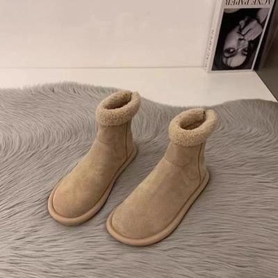 Женская обувь Новинка Плюс Теплая Элегантная На Низком Каблуке Овчина Рабочая Женские Зимние Ботинки Готический Тренд 2025 39 Готический Демисезонная Распродажа Горячая