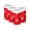 1/4/7Pcs Horse Christmas Costumes Red Santa Hat Horse Saddle Pad Leg Wraps Decoration Accessories