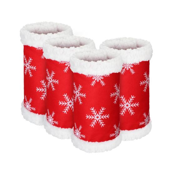 1/4/7Pcs Horse Christmas Costumes Red Santa Hat Horse Saddle Pad Leg Wraps Decoration Accessories