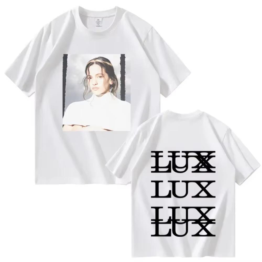 Rosalía LUX Tshirts New Album Harajuku Graprhic Oversized Men Women Short Sleeve Tops Fashion Male Cozy Pop music Streetwear