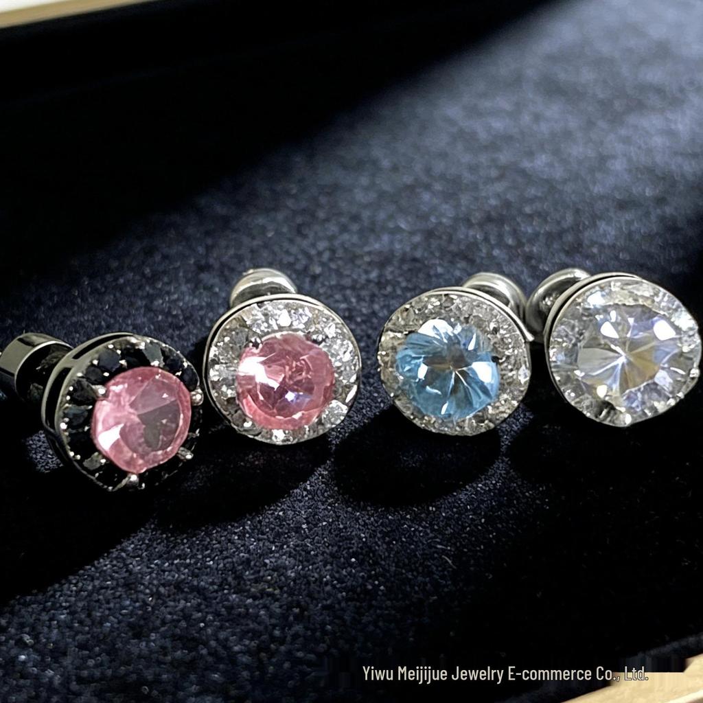 Роскошные серьги-гвоздики в форме ракушки с кубическим цирконием, с плоской закручивающейся застежкой