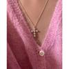 [925 Silver] Cubic Rood Necklace A 14