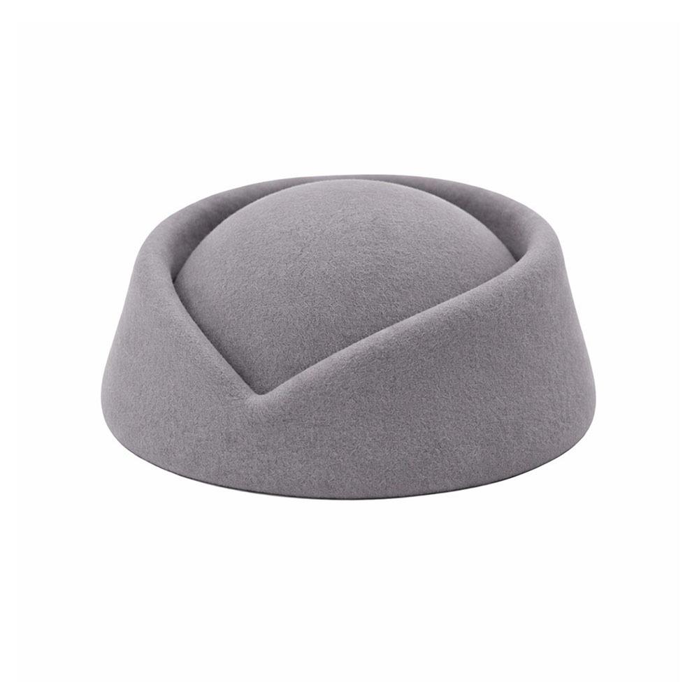 Строгая шляпа стюардессы Британский ретро фетровый берет Модные цилиндры Женские головные уборы