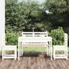 VidaXL Garden Dining Set 4 Pcs White Solid Pine Wood 3154696