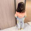 Girls' Suits Spring and Autumn Girls' Baby Sports Suits Children's Hooded Two-piece Casual Suits Loose Stitching Sets