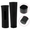 Generic Silicone Microphone Cover Set of 2 Non-slip Shock Absorption Wireless Handle Sleeve for Karaoke Events Lectures Grip Black
