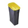 15 Litre Ecobin Bucket with Lid Black/yellow 20x31x42cm Mondex