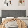 824720 vidaXL Wall-mounted Headboard Grey 206x3x63 Cm Solid Pine Wood