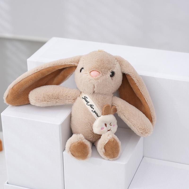 Милая одежда, медведь, плюшевая игрушка, мультяшный кролик, кулон, мягкая кукла, брелок, рюкзак, автомобильная сумка, кольцо для ключей, декор, подарок для ребенка