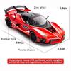 1:24 Модель автомобиля FXXK, литая под давлением, автомобиль из цинкового сплава с откидной спинкой, звуком и светом для детей, мальчиков и девочек