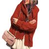 2026 Autumn/Winter European Style Women's Chunky Cable Knit Cardigan Sweater - Solid Color