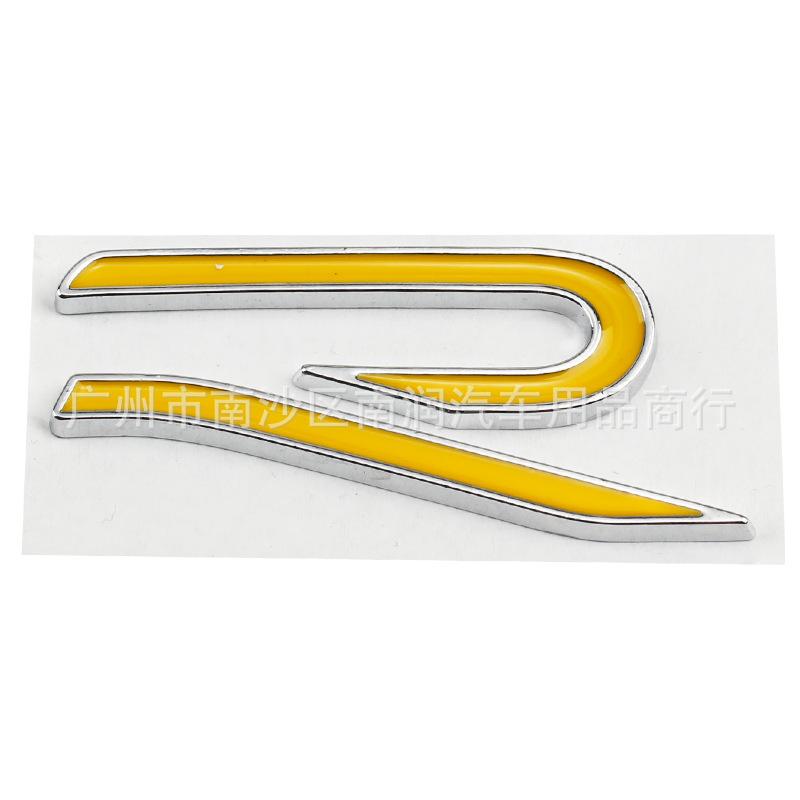 RSQ1 VW 2026 Hot New R Emblem Car Metal Body Tail Trunk Sticker Car Grill Badge Emblem For Volkswagen VW GTI Rline Polo Golf MK8 Toua