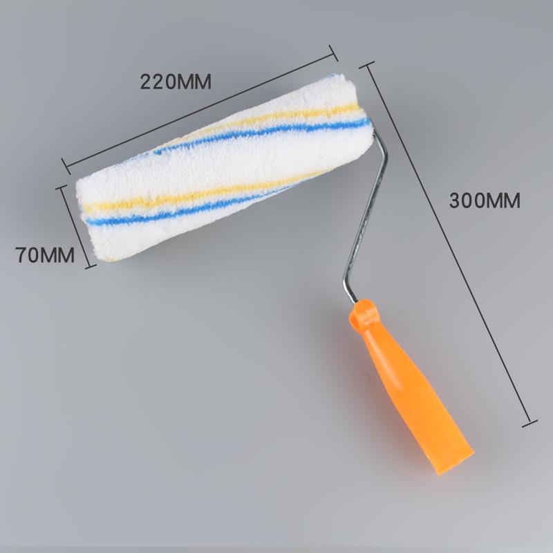 9-дюймовая желто-синяя угловая роликовая щетка с длинным ворсом — идеально подходит для ремонта дома, химического волокна, не пропускает пятна.