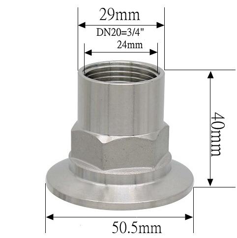 1/2" 3/4" -2" BSP Внутренняя резьба x 1.5" 2" 2.5" Tri Clamp 304 316 Нержавеющая сталь Санитарный фитинг для труб Соединитель Домашнее пивоварение