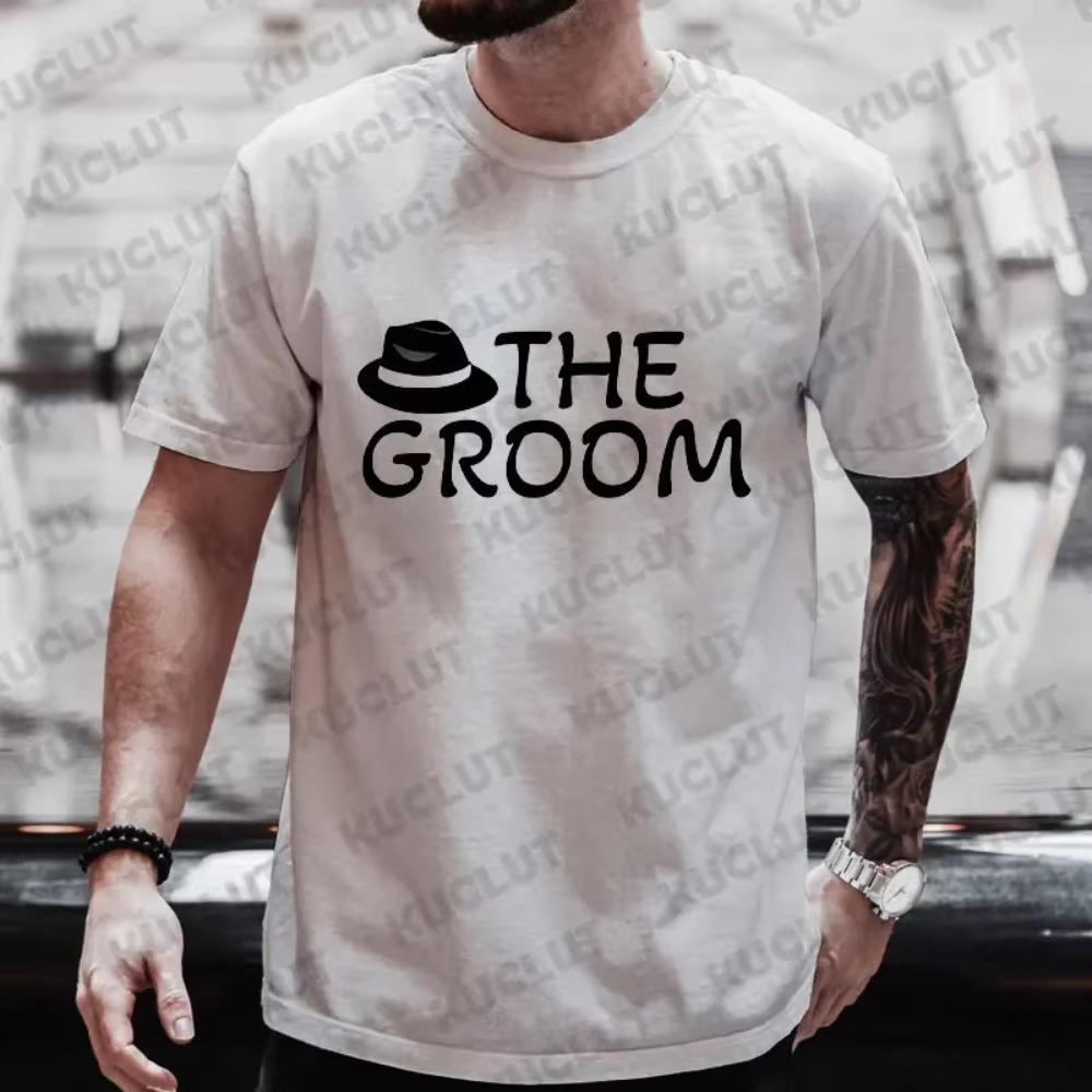Team Groom T Shirts Future Groom Squad EVG Streetwear Best Man Tshirt Single Farewell Bachelor Stag Party Tees Wedding Y2k Tops