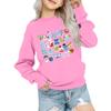 Kids' Fashion Loose-Fit Casual Long-Sleeve Christmas Print Oversized Crewneck Sweatshirt