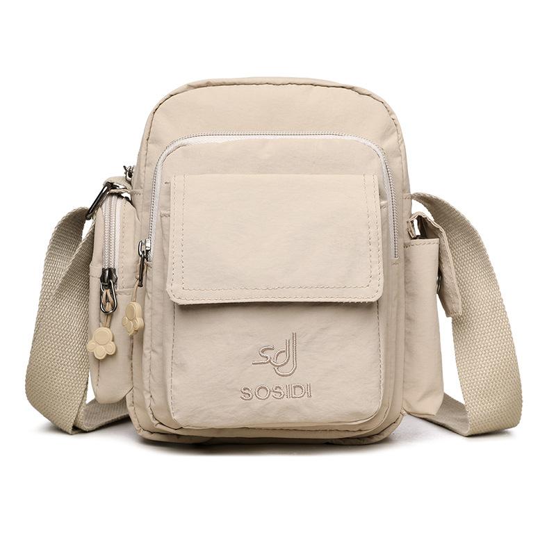 Водонепроницаемая нейлоновая маленькая квадратная сумка женская легкая сумка для мобильного телефона с несколькими карманами сумка через плечо для поездок на работу