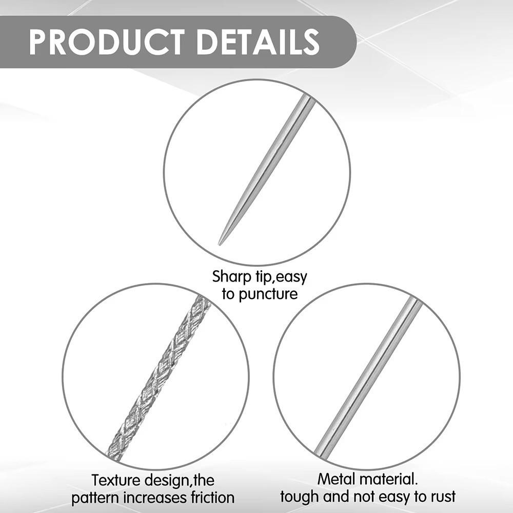 15PCS/Boxed Knurled Needle Lightweight Snag Repair Needle for Woven Fabric Cloth