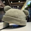 New Cute Cat Ear Dome Caps Men Melon Beanie Hats Women Solid Color Hip Hop Hat Fashion Korean Version Melon Cap