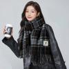 Women's High-End Plaid Scarf: Warm, Thickened Shawl & Snood for Autumn/Winter 2025