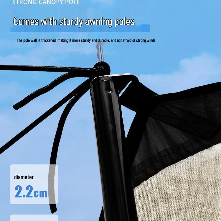 Портативная уличная тентовая палатка - Защита от солнца и дождя, Пергола с серебристым покрытием для кемпинга и использования в парке.