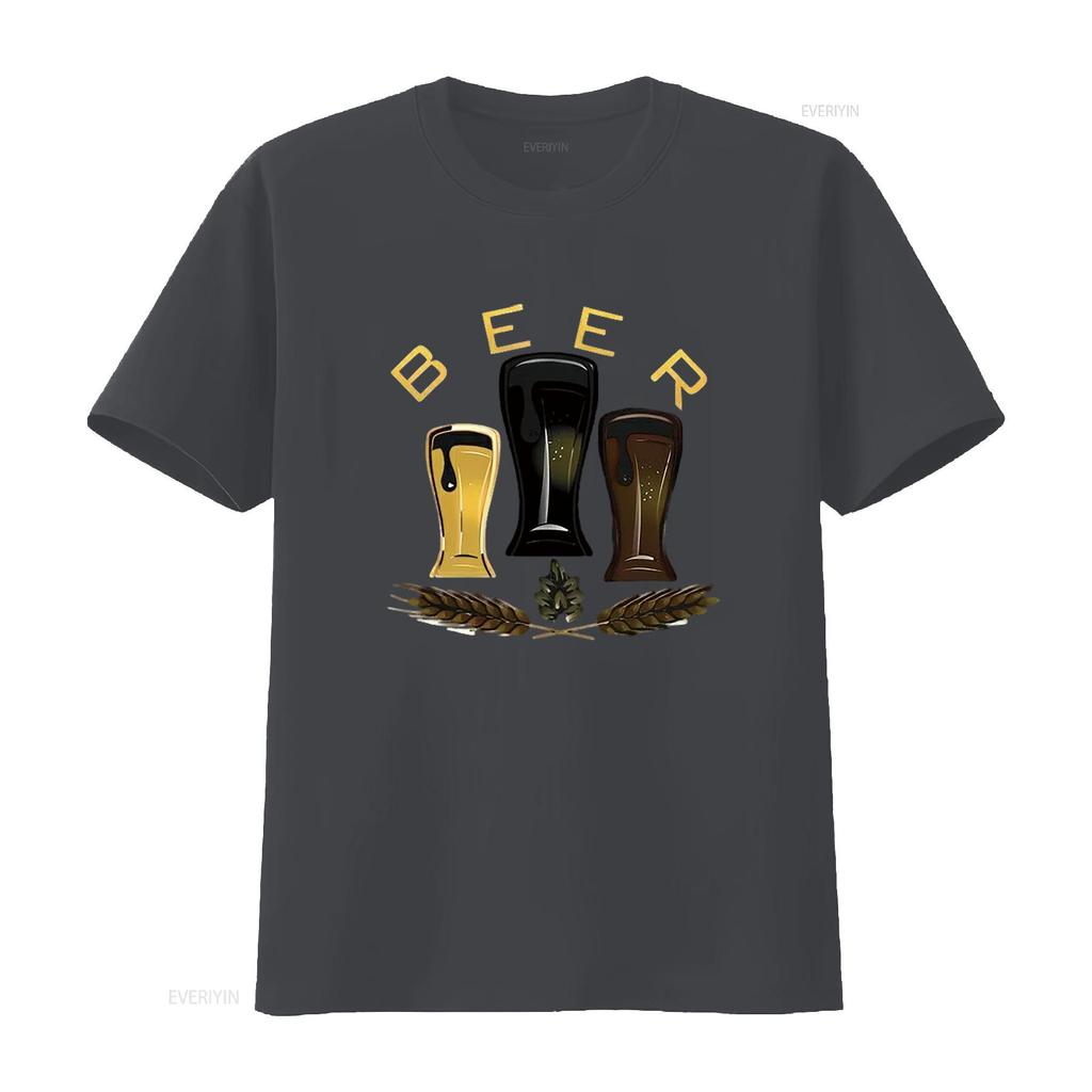 Мужская футболка BEER с круглым вырезом Черная 3XL винтажная стираная дизайнерская одежда Унисекс немного стильная мода homme Дышащая