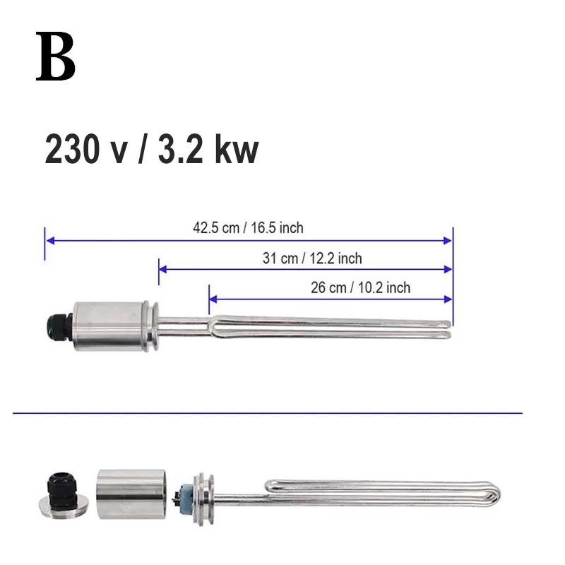 G2.0 1,5" TC(50,5 мм НД) 240 В ULWD Прямой рифленый нагревательный элемент Нержавеющая сталь 304 DIY Домашнее пивоварение Электрическая пивоварня