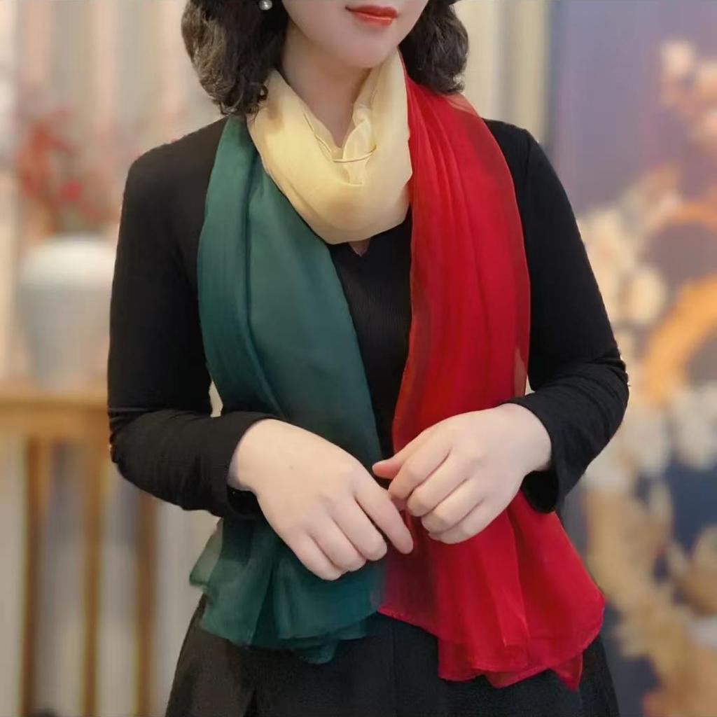 New Spring and Summer Soft Yarn Scarf Large-size Printed Beach Towel High-end Sun Protection Scarf Shawl