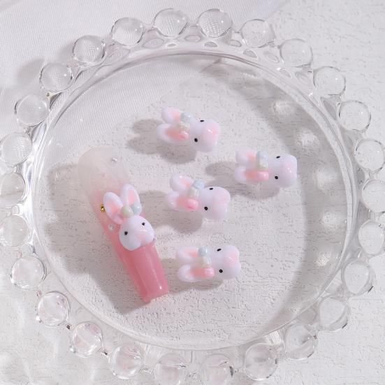 Yousheng 10 шт. украшения для ногтей в виде маленького кролика милые мультяшные украшения для ногтей для красивых и очаровательных аксессуаров для ногтей