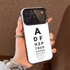 M-Медицинская таблица для проверки зрения Чехол для телефона для iPhone 17,16,15,14,13,12,11,Pro Max,Plus Конфетный серебристый чехол