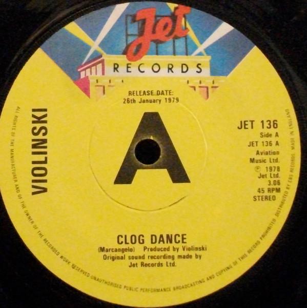 7inch Record VIOLINSKI - Clog Dance JET136PROMO Jet Records 1979 UK Rock Used