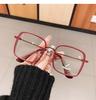 New Fashion Square Reading Anti Blue Light Glasses Women Brand Designer White Female Eyeglasses Metal Frame Transparent Glasses