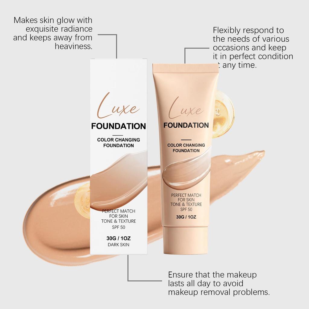 AMZ dark skin tone protective toning liquid foundation has a light texture and is not heavy, creating an even and soft complexion 30g