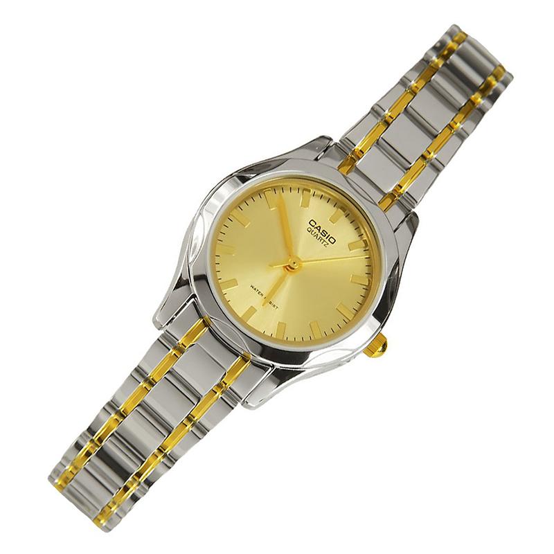 Casio Серия CASIOSTANDARD водозащита на каждый день кварцевый механизм стальной ремешок японские и корейские часы женские часы золотой циферблат LTP-1275SG-9AQ