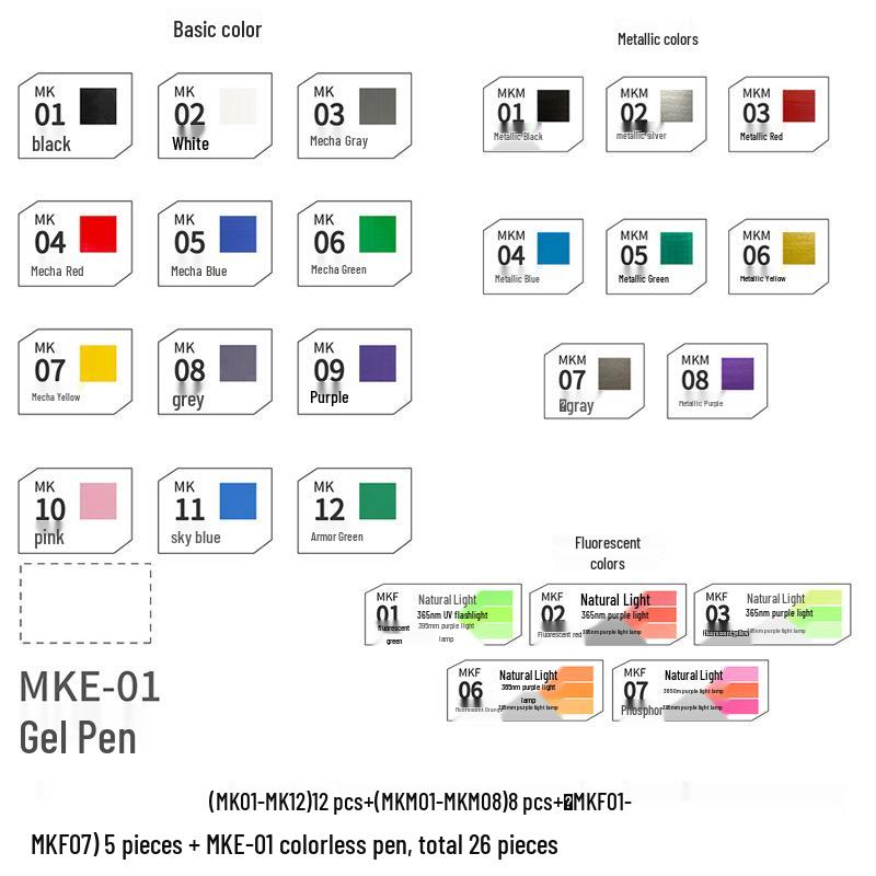 DSPIAE Despai Water-based Soft Tip Pen for Military Models - Base & Metallic Colors for Coloring & Touch-ups