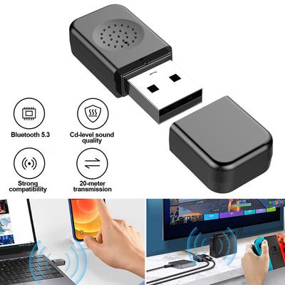 USB Bluetooth 5.3 адаптер передатчик приемник аудио Bluetooth беспроводной USB адаптер диск бесплатно для компьютера ПК ноутбук