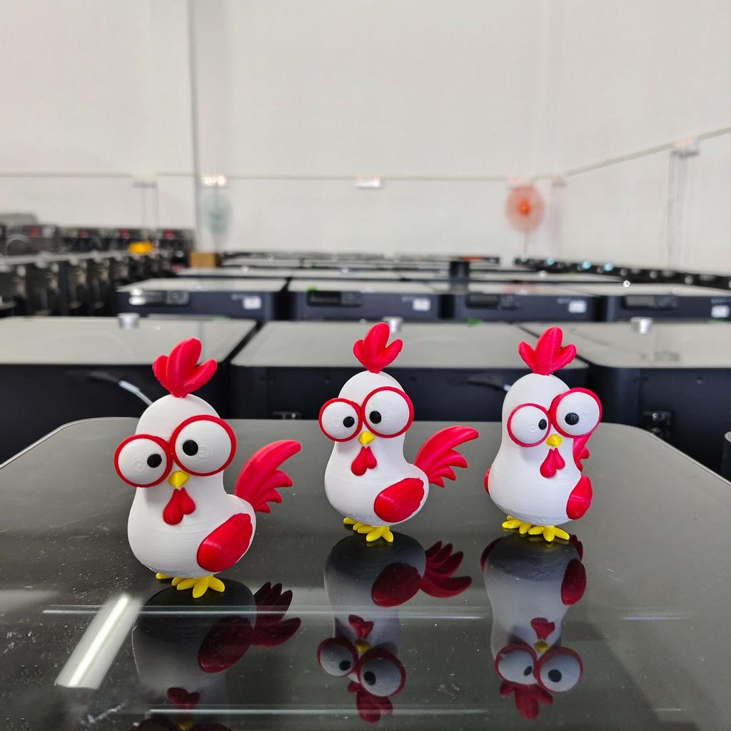 Мультяшные 3D-печатные игрушки-куры Игрушки для снятия стресса в офисе Домашние украшения на Новый год и Пасху Милая модель игрушки-куры Забавные подарки