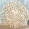 100PCS 4 Sizes Decoration DIY Table Scatter Wooden Love Heart Crafts Accessories Wedding Decor