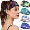 Printed Sports Headband Sweatband Women Men Gym Fitness Running Tennis Headwrap Stretch Elastic Sports Sweatband Yoga Hair Bands