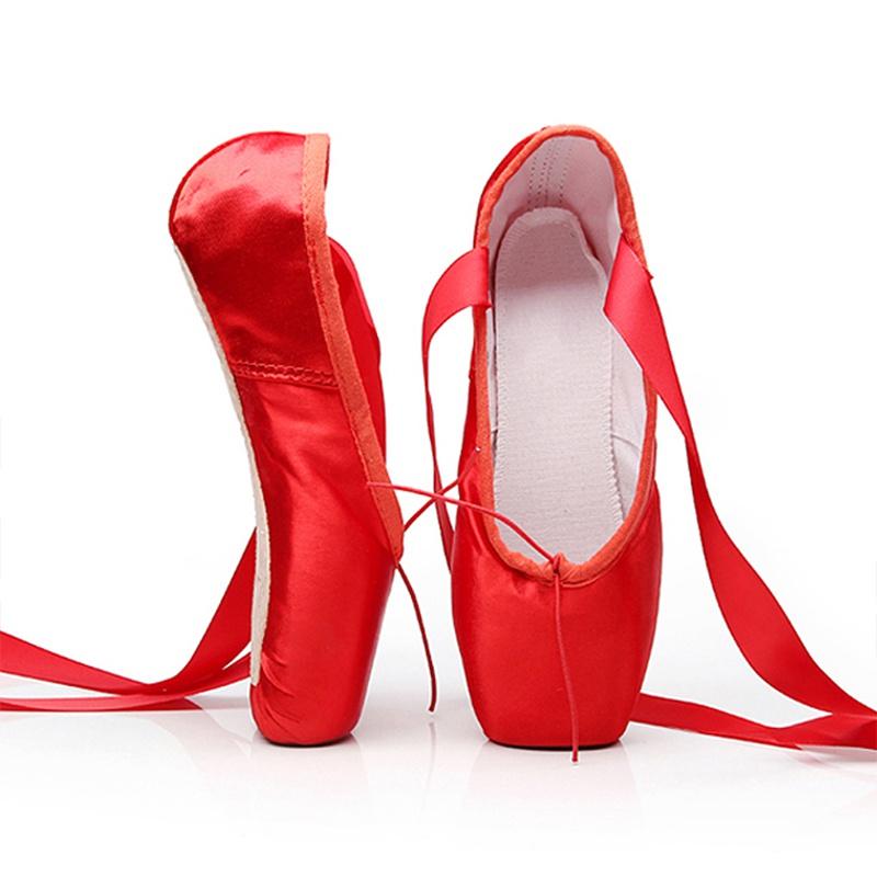 Женские балетные танцевальные туфли с профессиональным носком, розовые балетные пуанты