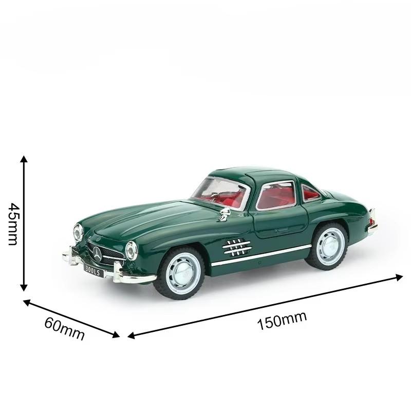 1:32 500k 300sl Модель Игрушки Литой Сплав Винтажный Автомобиль Звук Свет Оттяжка Двери Открываются Украшение Коллекционный Подарок Взрослый Ребенок
