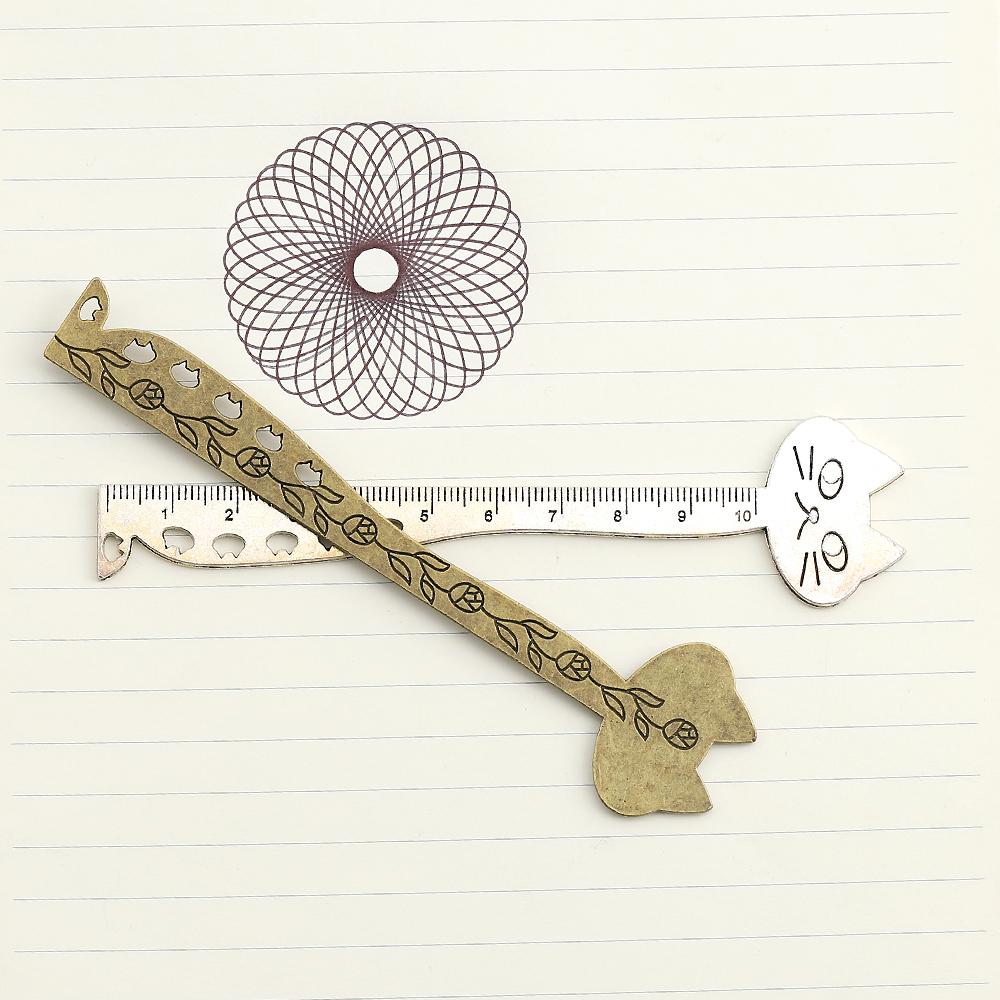 1 шт. Милые кавайные ретро винтажные металлические кошачьи кружевные линейки закладки школьные канцелярские принадлежности канцелярские товары Эллен Брук подарок швейный рисунок